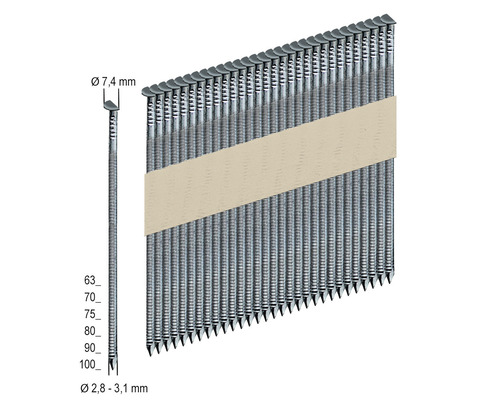 Prebena PR28/75BKRI 4000 halve kopspijkers