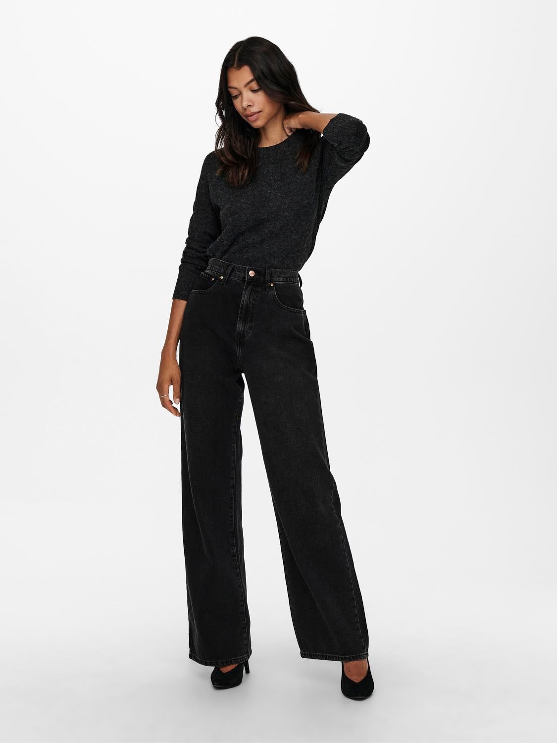 ONLRICA Strickpullover Black