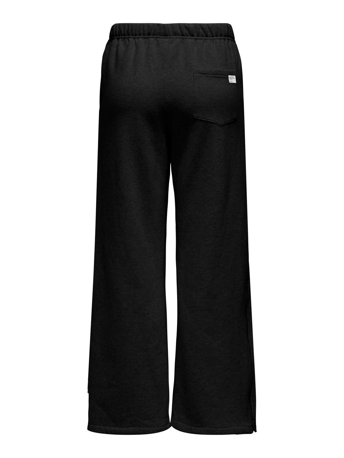 ONLELLIOT Mittlere Taille Weiter Beinschnitt Jogginghose Black