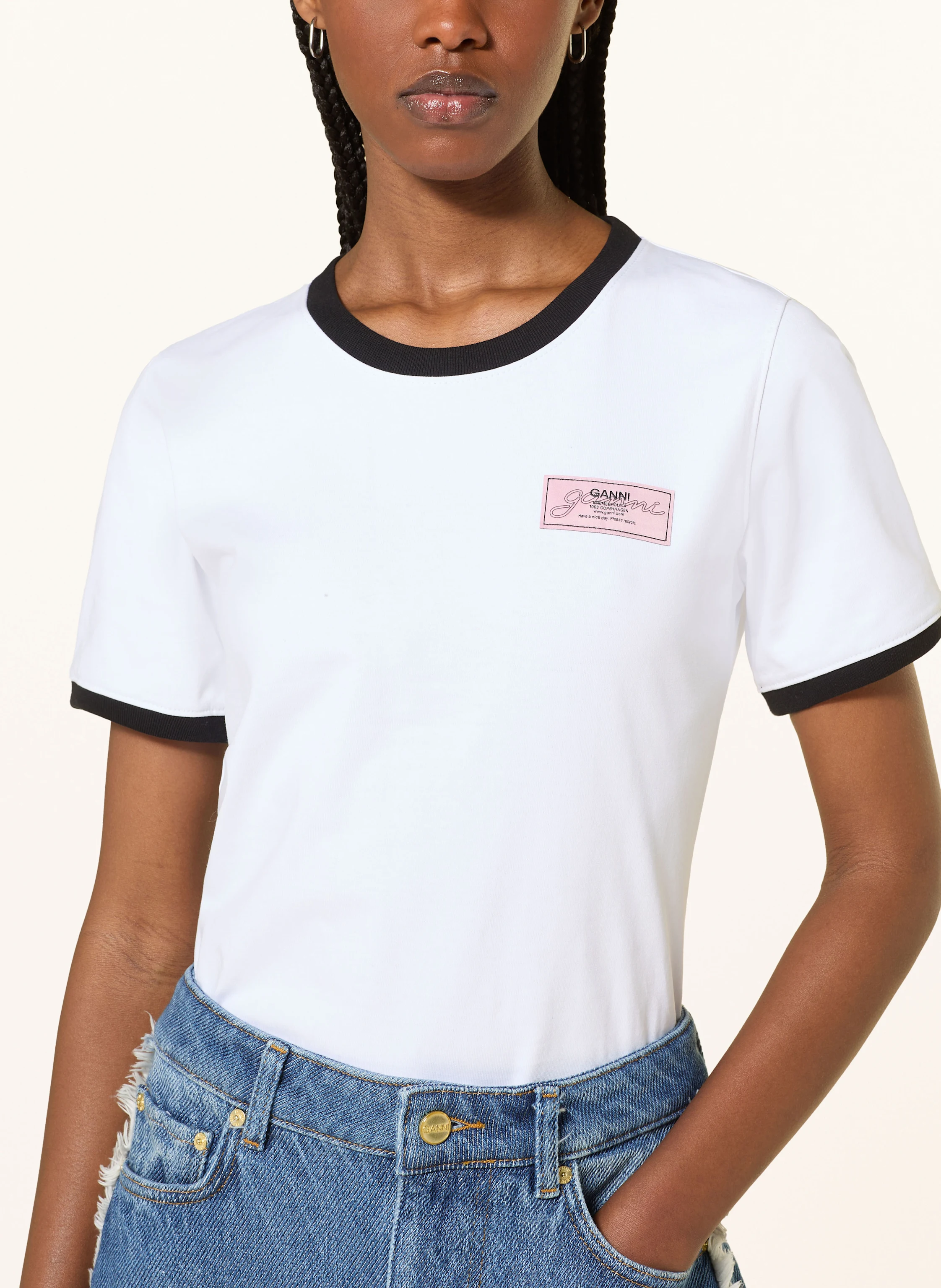GANNI Cropped T-Shirt