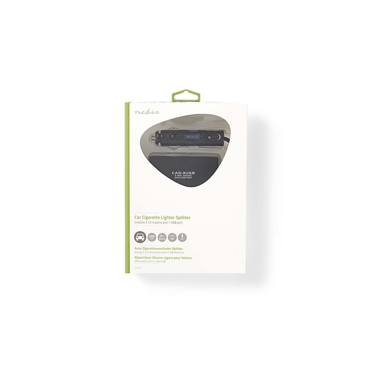 Nedis Universal DC Power Adapter | Biladapter | 150 W | Inngangsspenning: 12 V DC | 12 V DC | Maksimal utgangsstrøm per port: 4.0 A | Sort