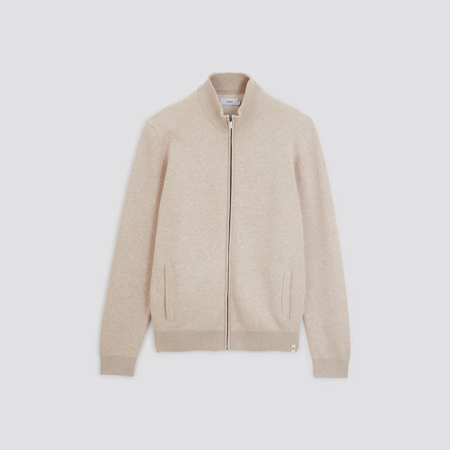 Gilet zippé Beige