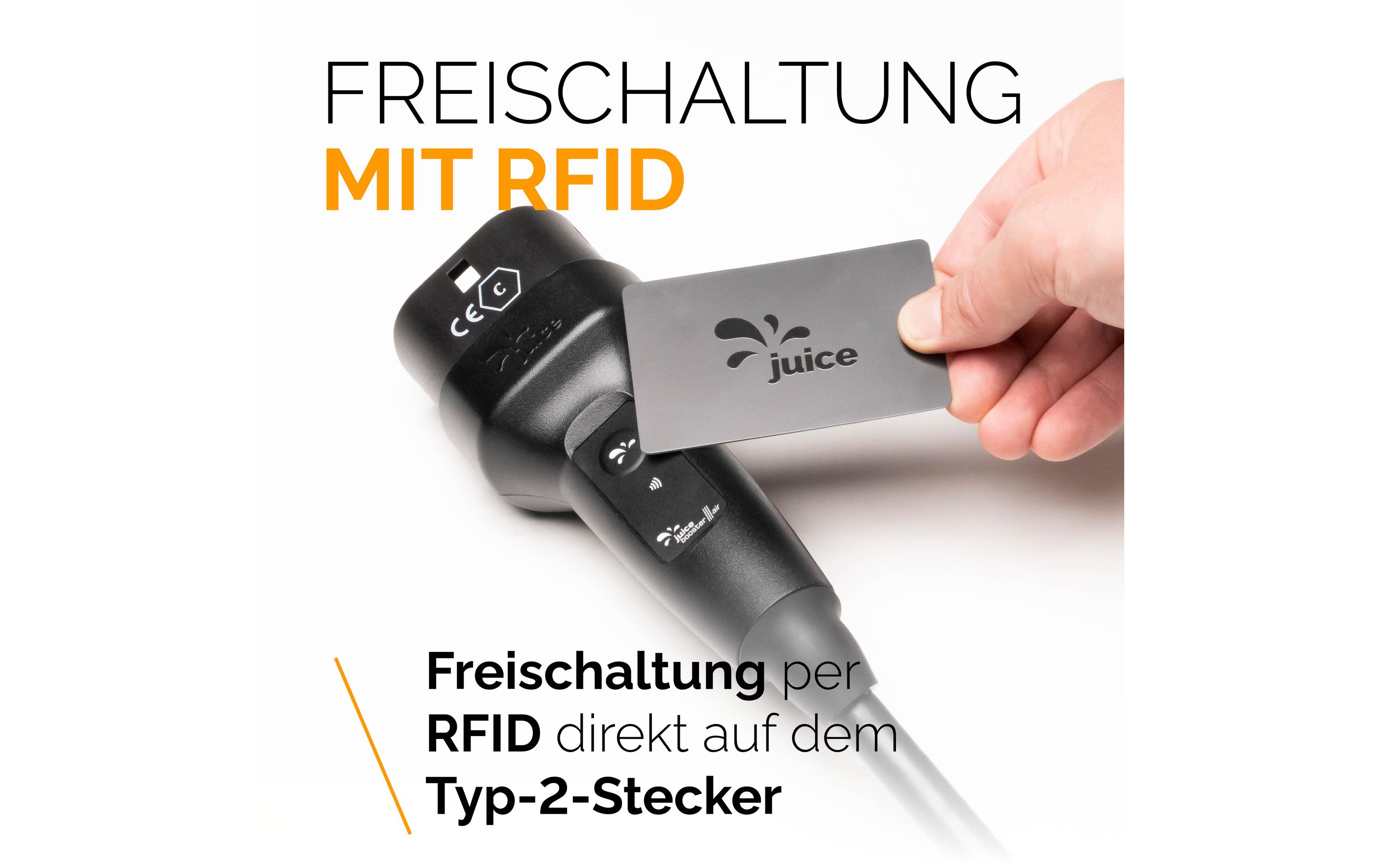 Mobile Wallbox JUICE BOOSTER 3 air Swiss Traveller Set Plus<br>Die smarte 7-in-1-Ladelösung für Elektrofahrzeuge für zuhause oder unterwegs