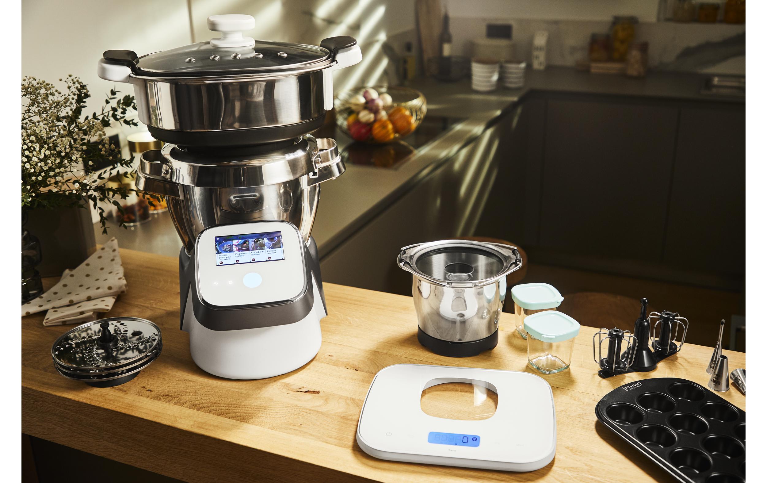 Küchenmaschine i-Companion Touch XL Silber/Weiss<br>Küchenmaschine mit Kochfunktion