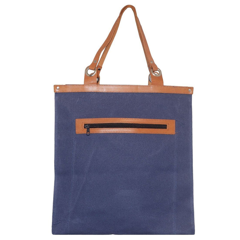Canvas Boodschappentas Blauw