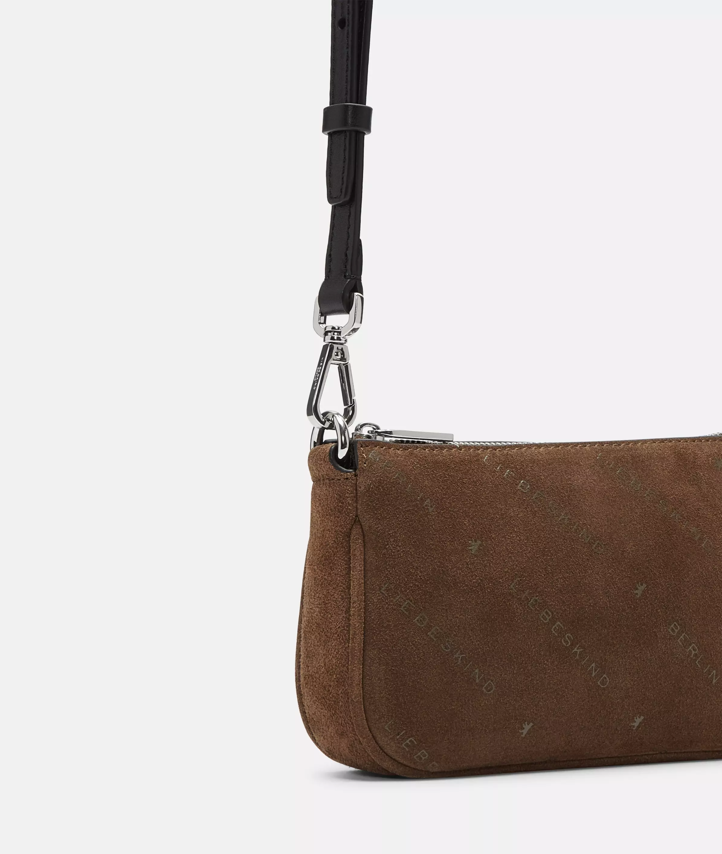 Monogram Crossbody XS Suede shoulder bag with Liebeskind Berlin lettering
