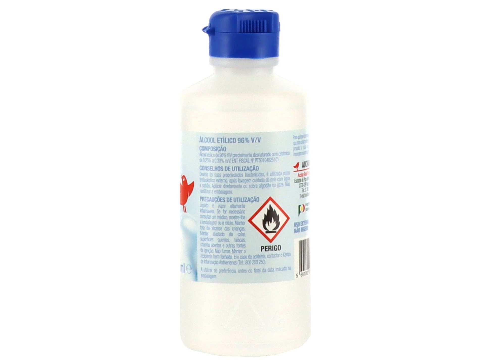 ÁLCOOL AUCHAN ETÍLICO 96% VOLUME 250ML