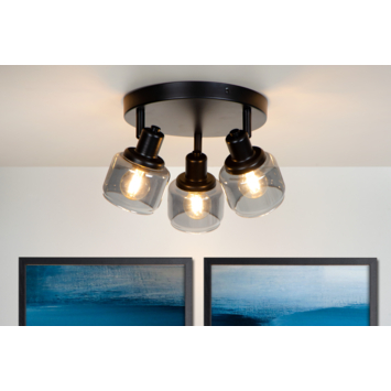Lucide BJORN plafondspot Ø 38 cm Zwart