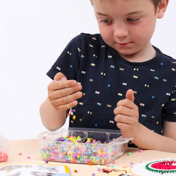 Sachet 1000 perles midi bleu