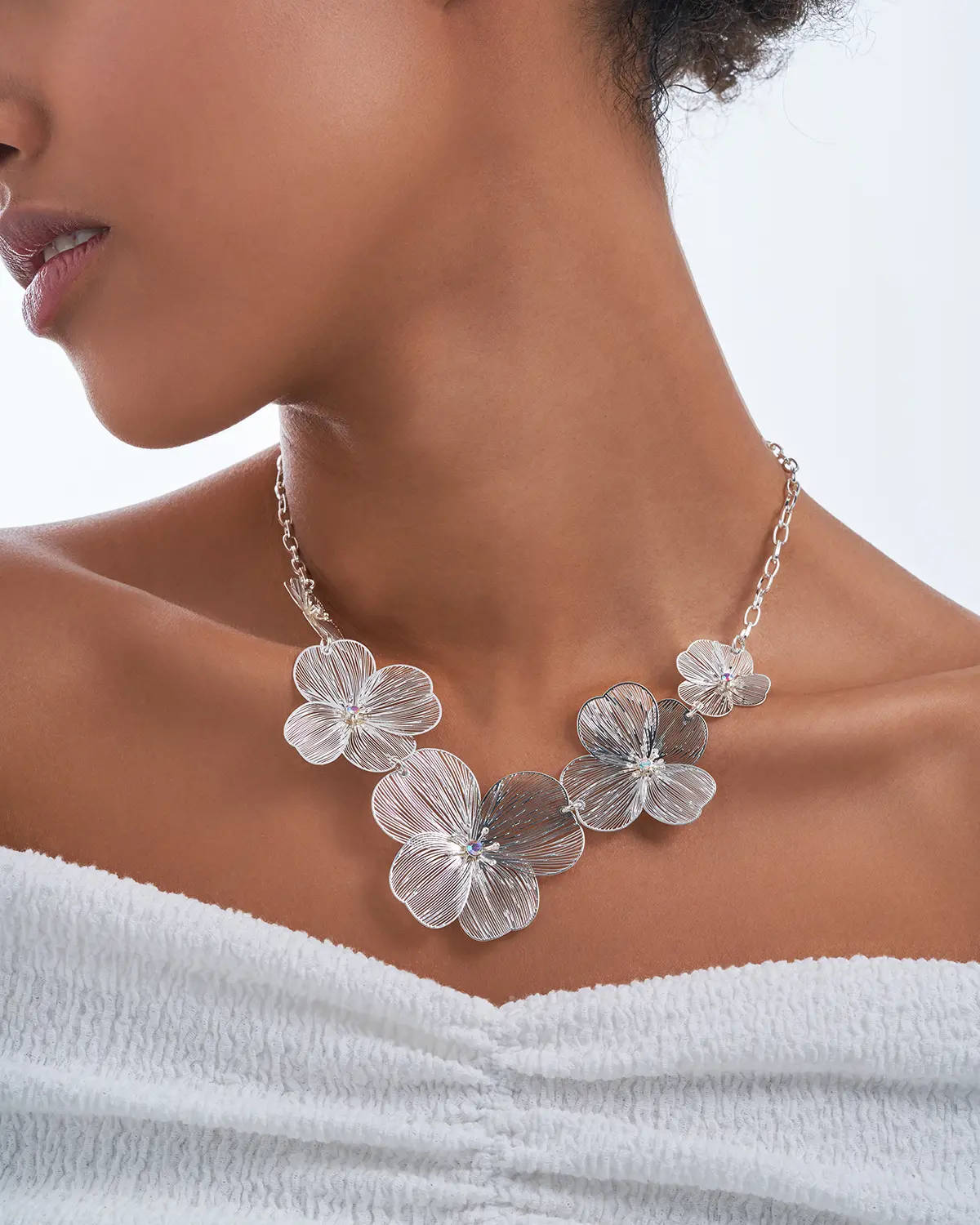 Kette - Silver Petal