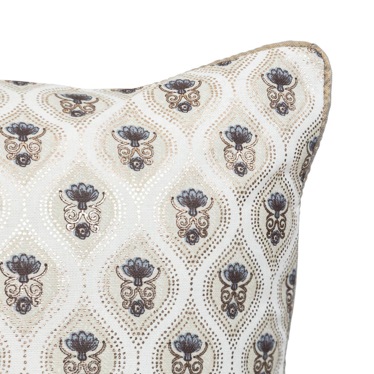 COUSSIN IMPRIME EFFET METALISE LITTLE COTTAGE 40X40CM