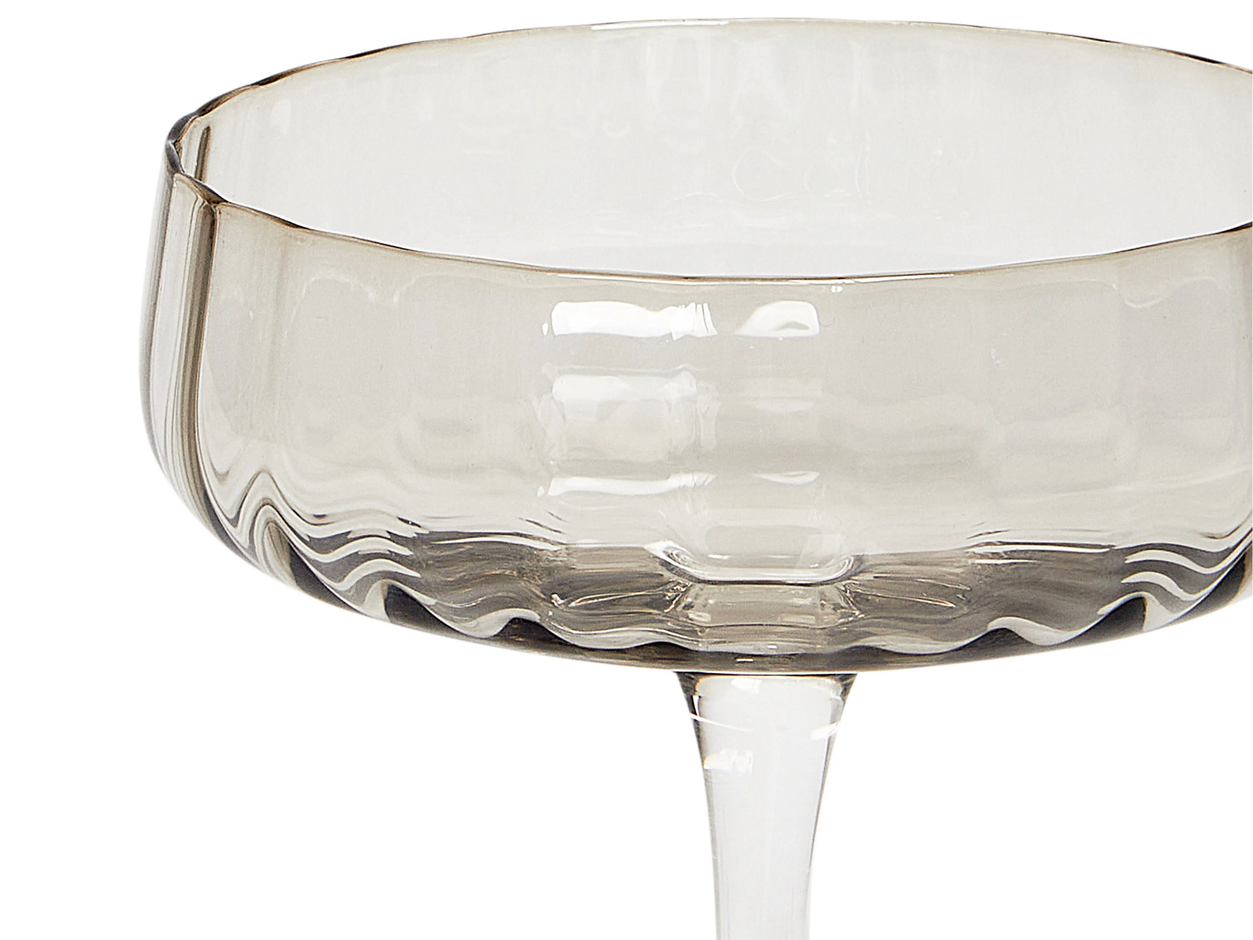 Set van 4 champagne coupes QUARTZ 170 ml Grijs