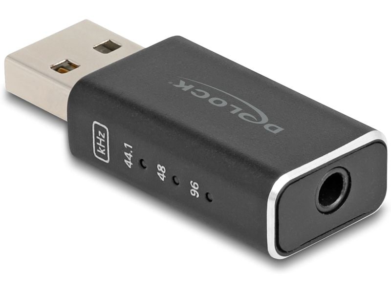 Delock USB Gaming DAC 24Bit/96kHz 3.5 mm Klinke/USB 2.0/USB High Res Audio Kompakter USB Gaming DAC