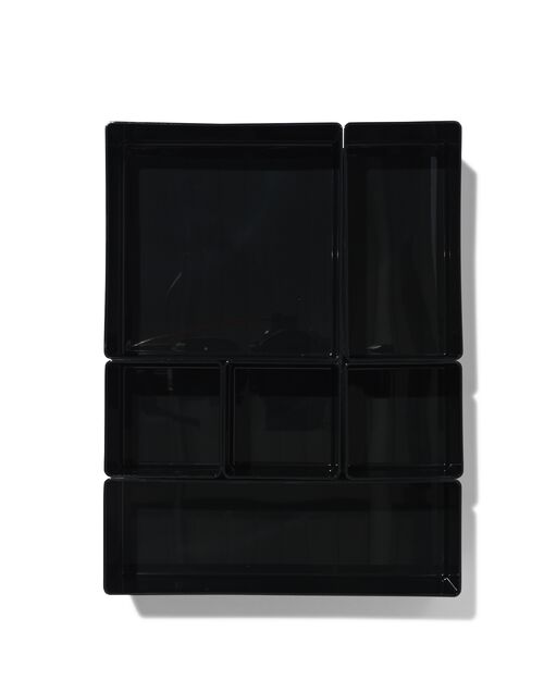 organiseur de tiroir 30x22.5x5.5 avec 6 éléments noir