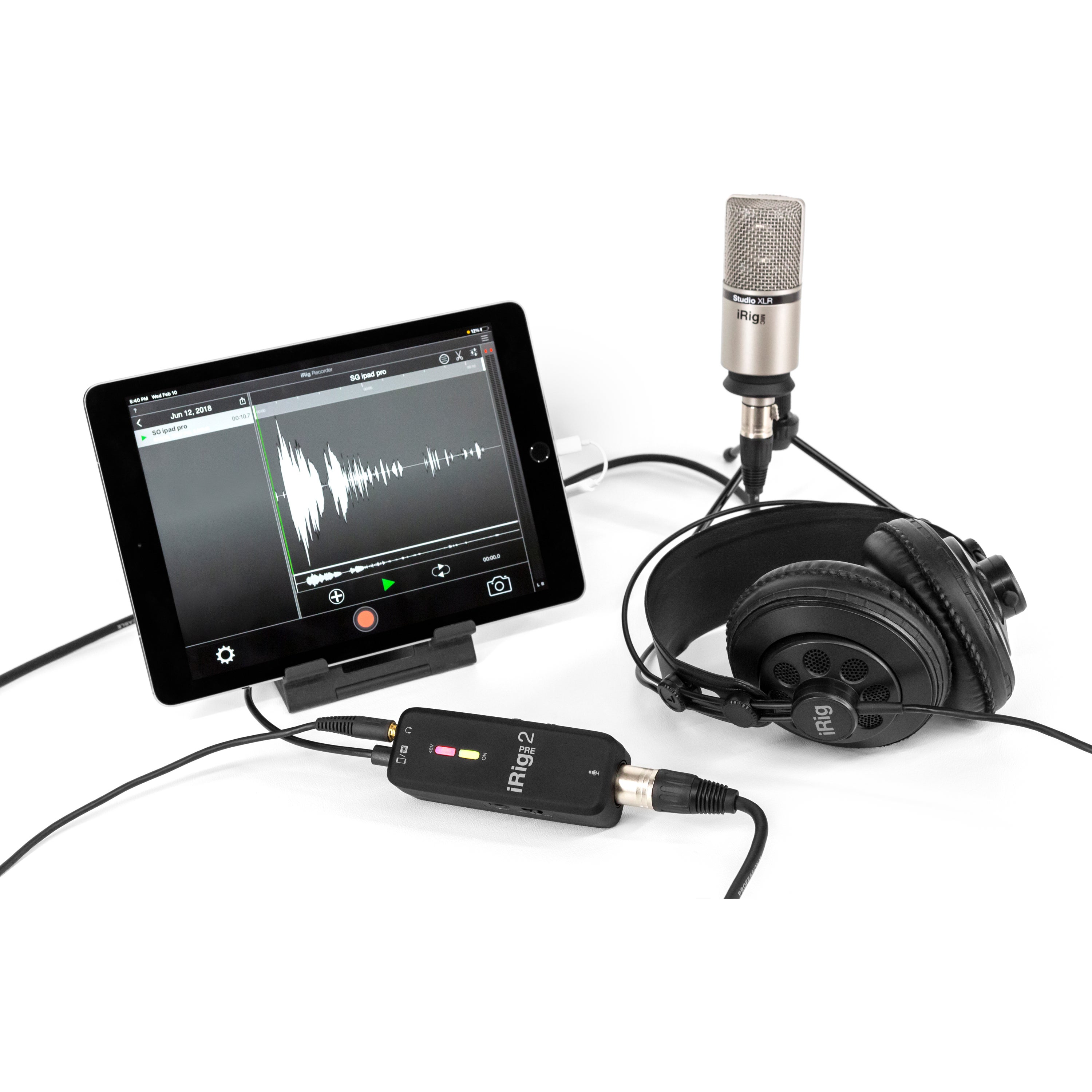 IK Multimedia iRig Pre 2 microfoon interface/preamp voor iOS en Android