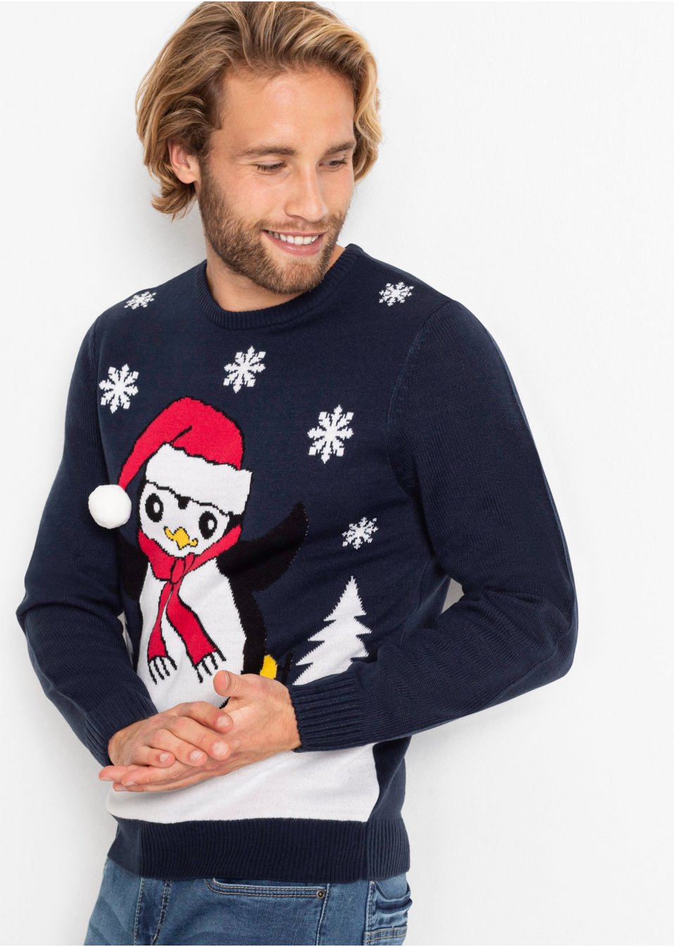 Heren trui met kerstmotief
