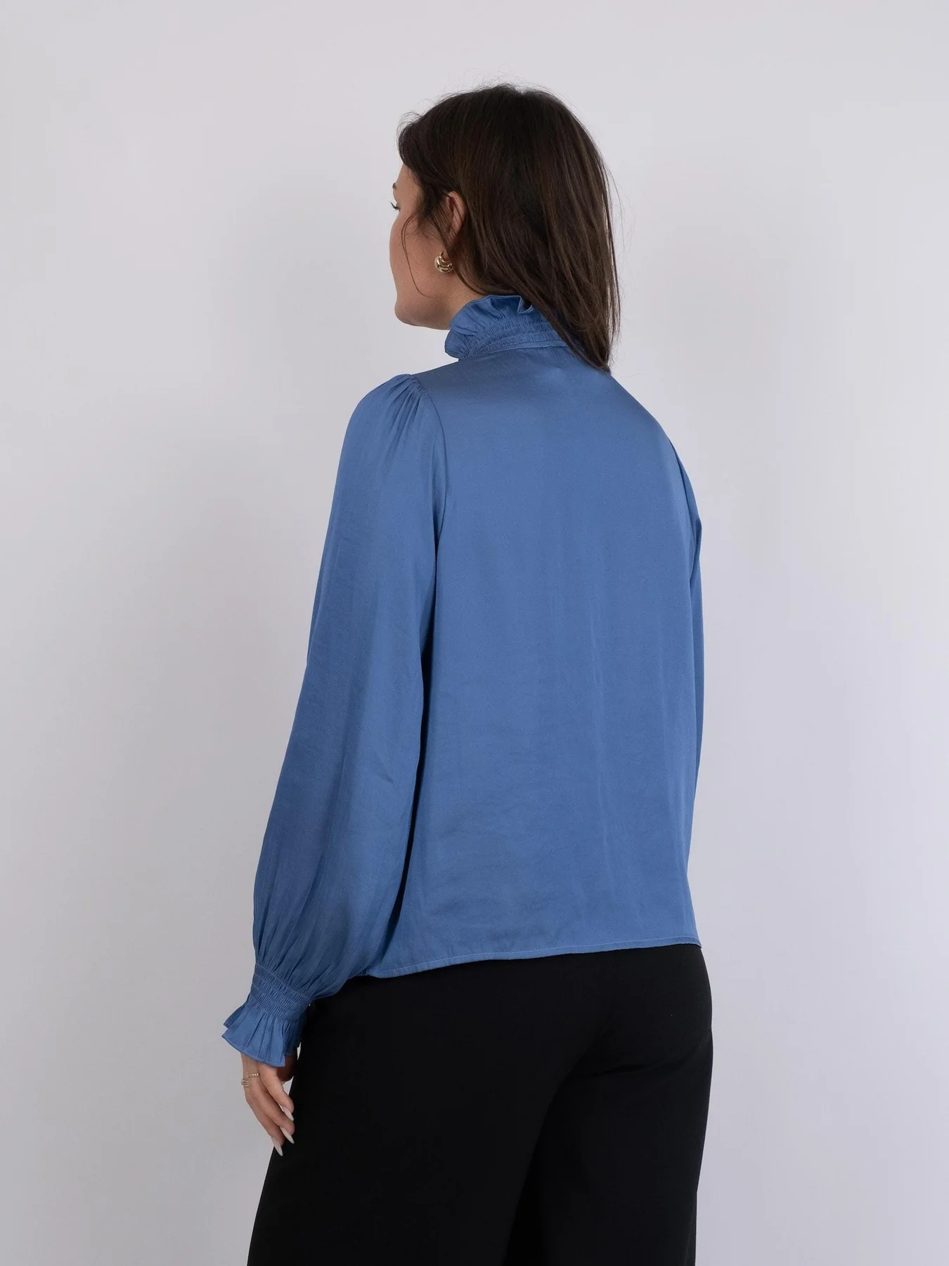 Neo Noir Brielle Satin Blouse blue