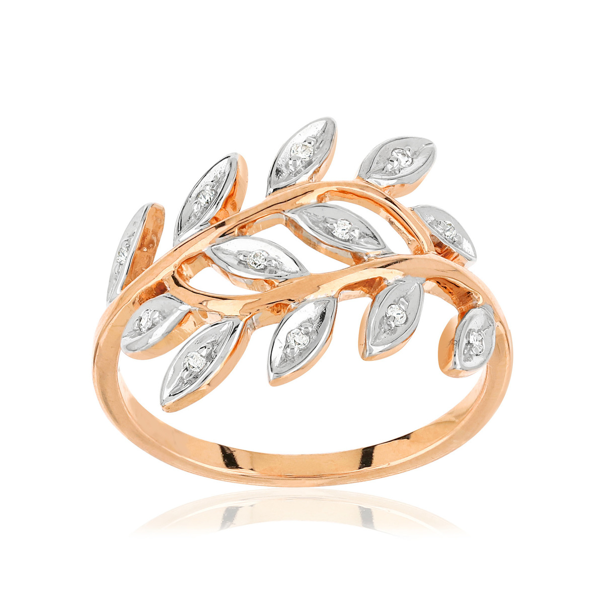 Bague or 375 2 tons diamants
