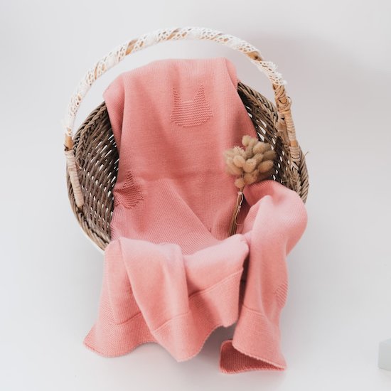 Petits chats Couverture en tricot   Rose        de               La Manufacture de Layette