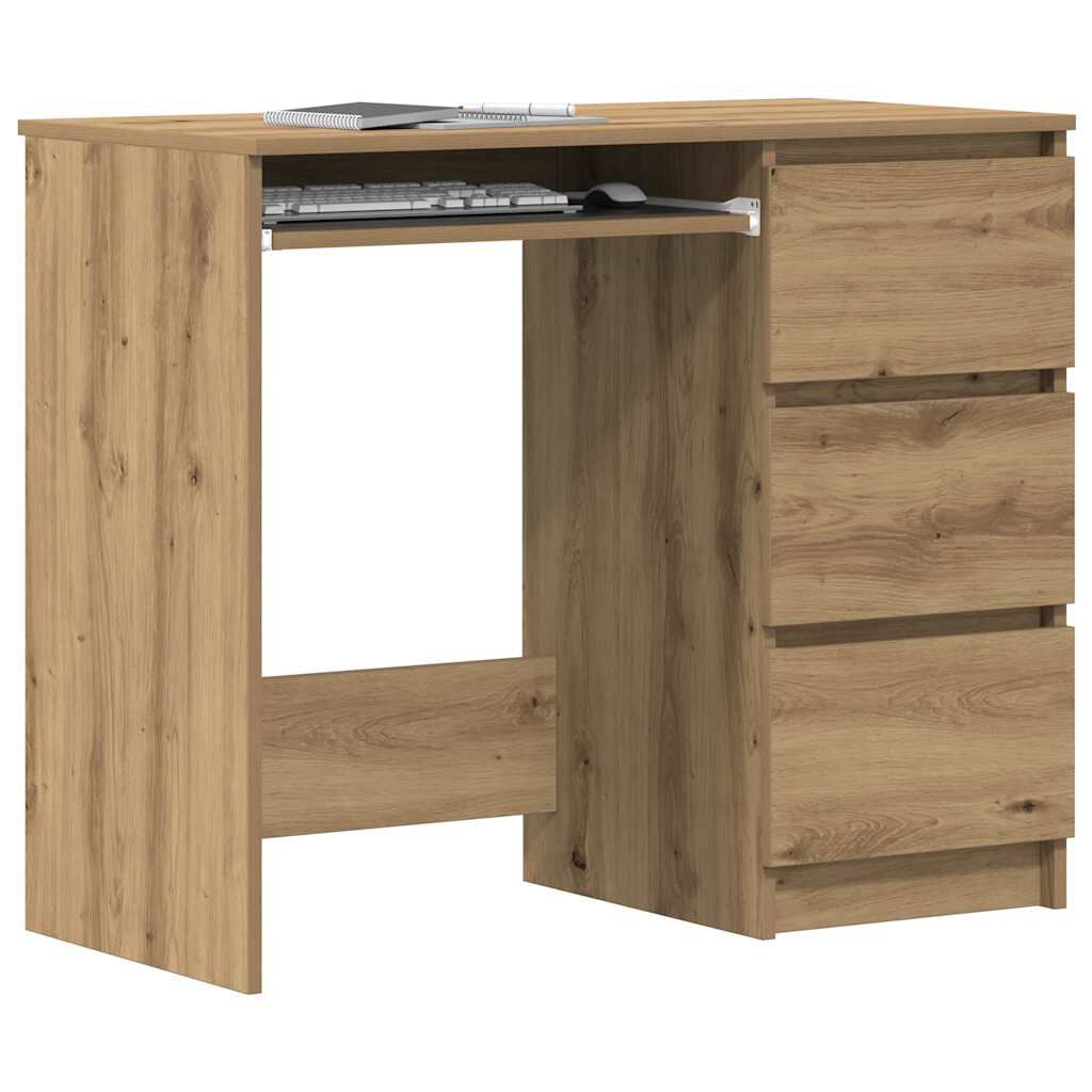 vidaXL Artisan Bureau Eiken 90x45x76 cm Gelijmd hout