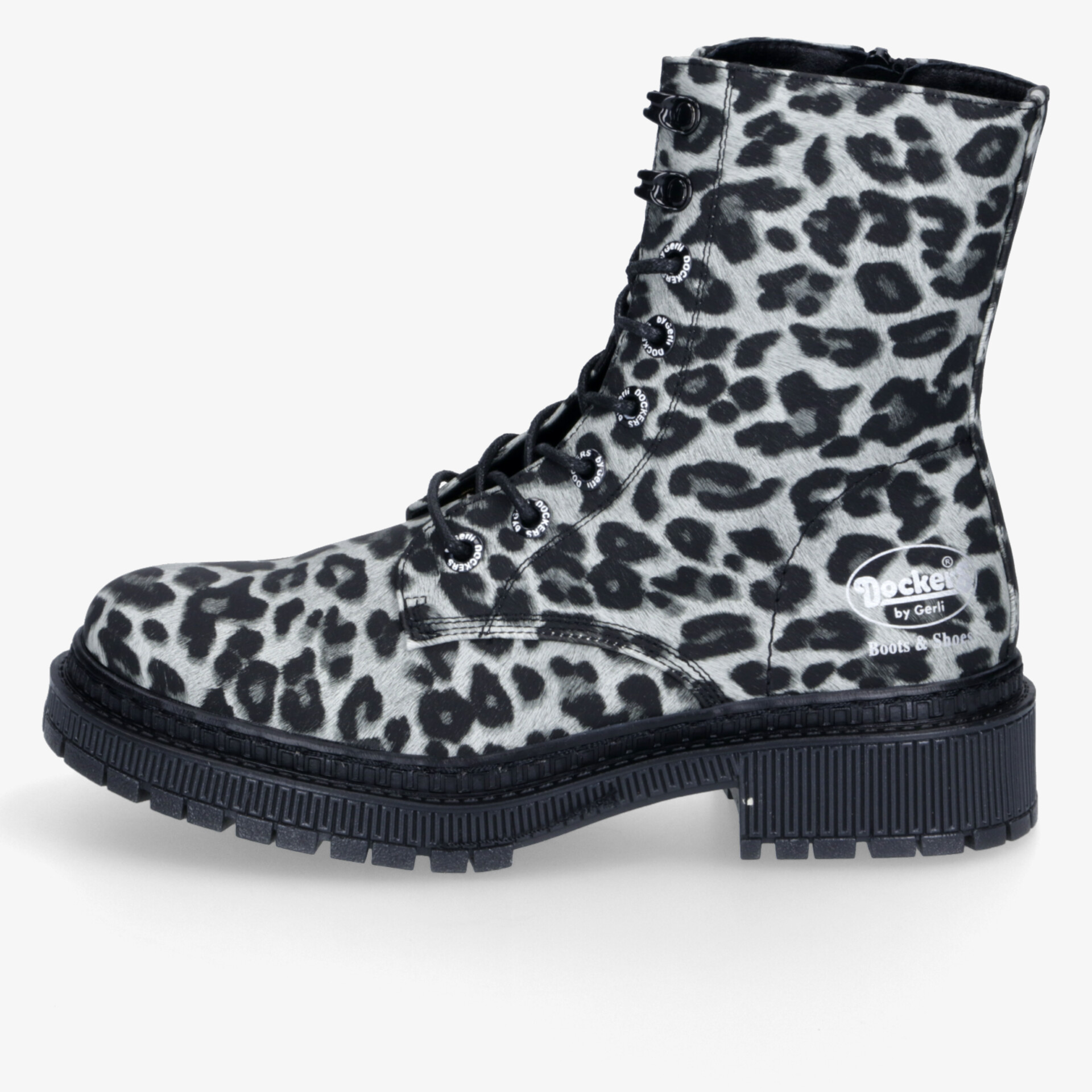 Dockers Damen Schnürstiefeletten grau