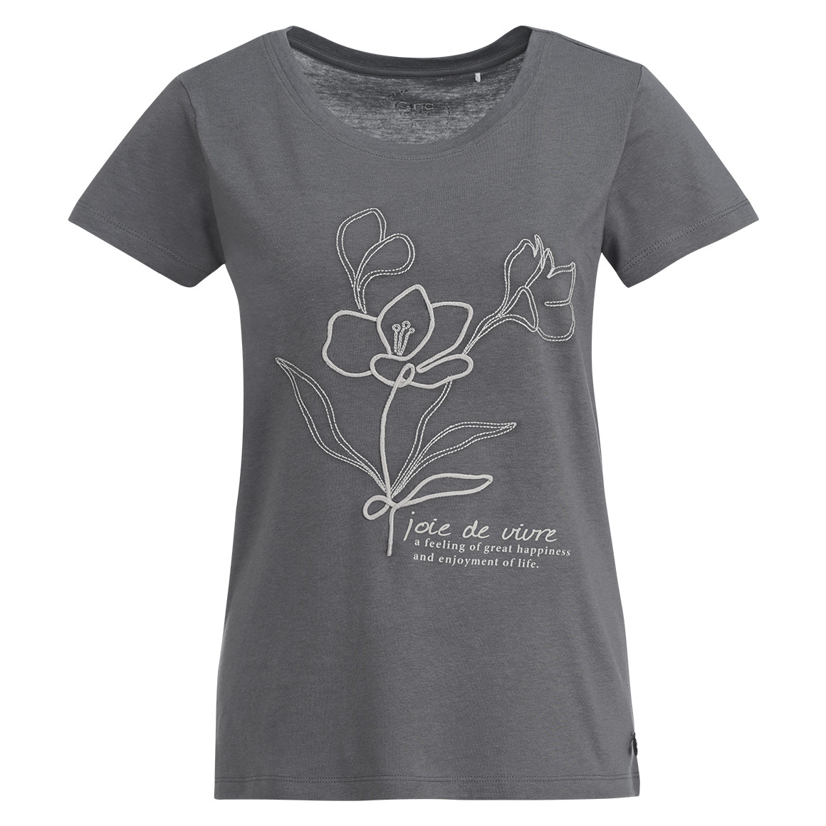 Gina Collection Damen T-Shirt mit Print grau