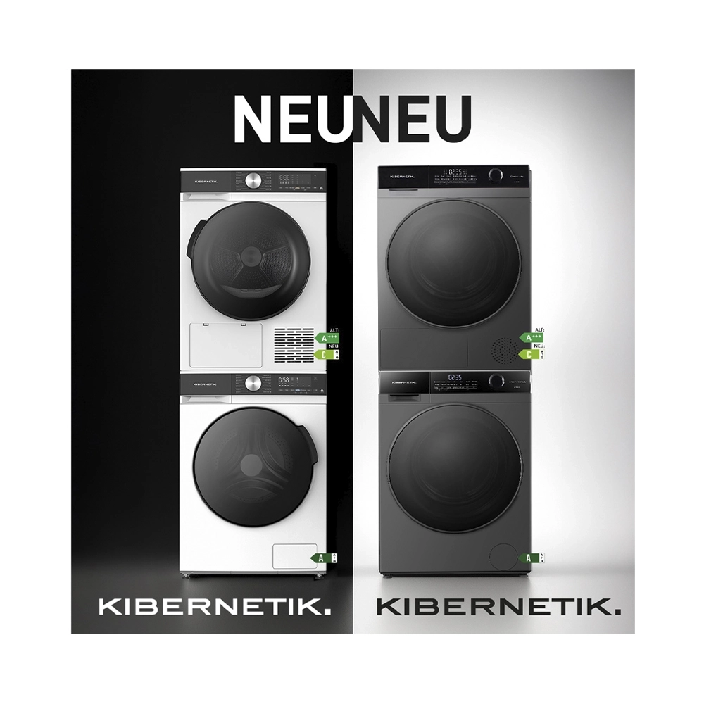 Kibernetik ComfortLine Waschturm WM 9kg A-10% / TM 10kg C Weiss