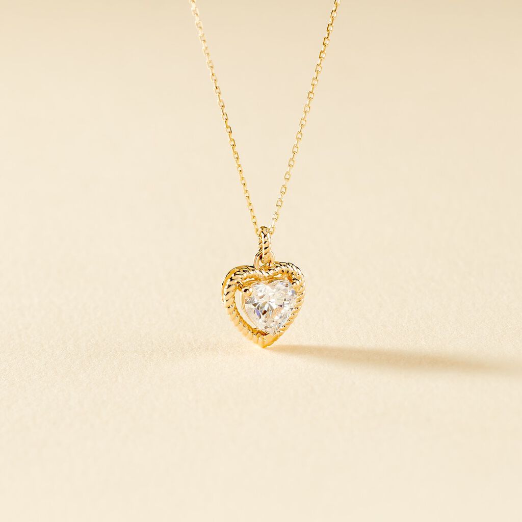 Collier Althea Or Jaune Oxyde De Zirconium