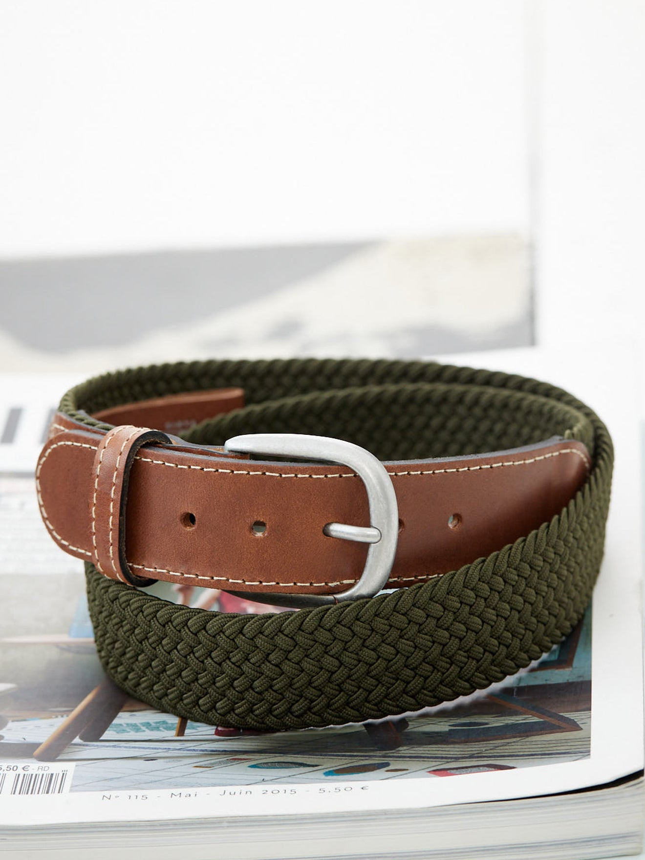 Ceinture homme sangle tressée