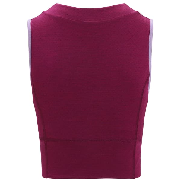 Débardeur randonnée ICEBREAKER MERINO W ZONEKNIT CROPPED BRA-TANK PURPLE GAZE/GO BERRY/CB