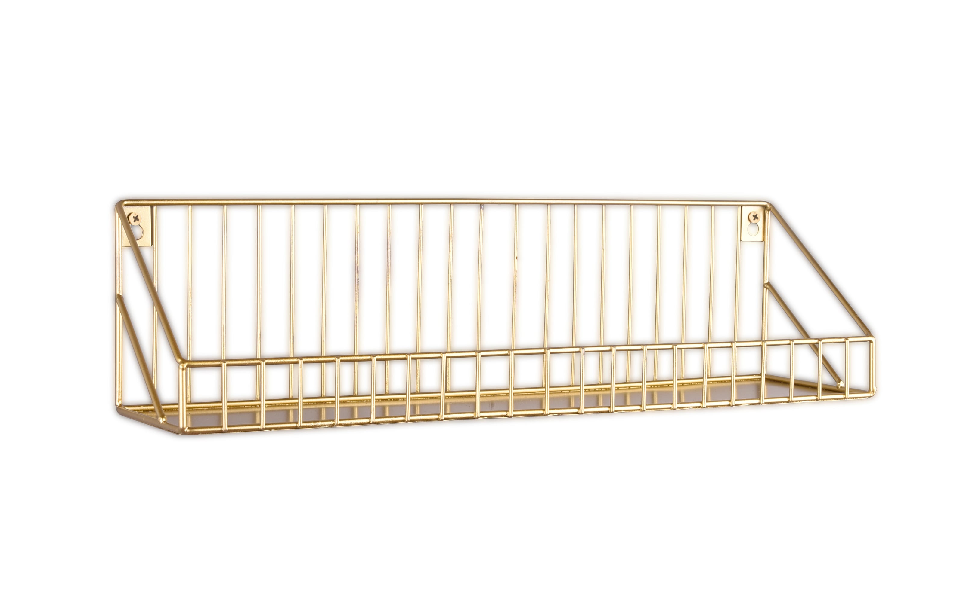 Wandregal Fiona in Goldfarbig, 45 x 12 cm