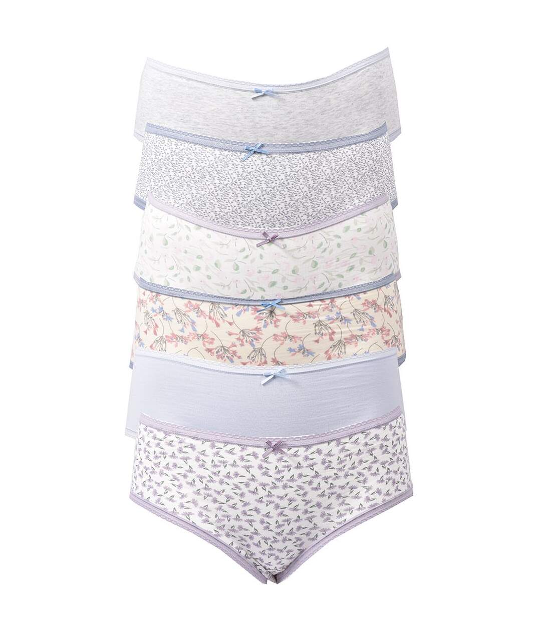 Culottes Femme Ultra confort Bordure Dentelle VC22021 Pack de 6 Culottes