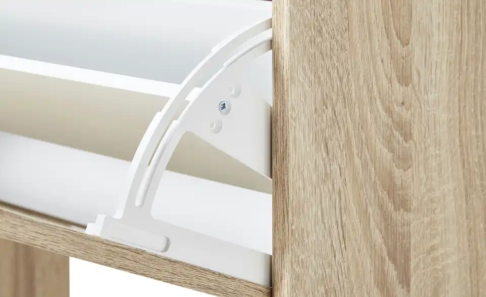 Schuhschrank  Valletta Eiche sägerau (Nachbildung), Eiche Sonoma (Nachbildung) 16 Paar Schuhe