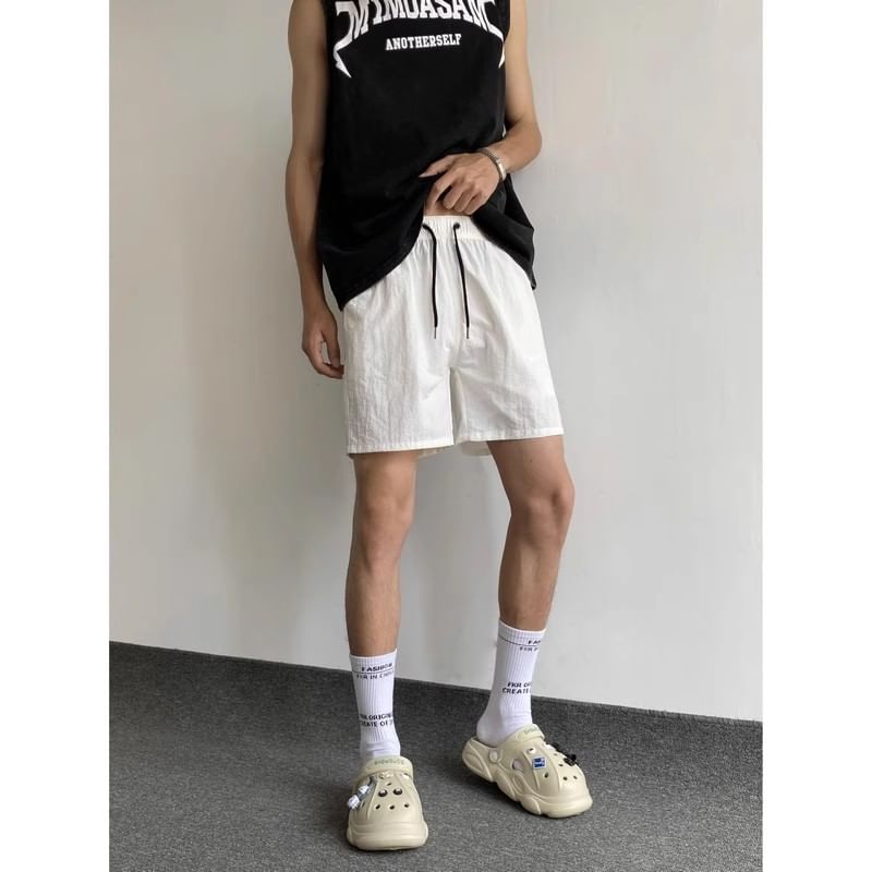 Posive - Effen shorts met trekkoord in de taille