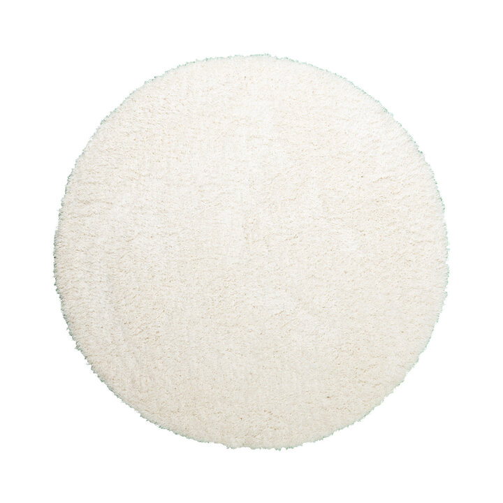 Rond Shaggy vloerkleed - Blaze Wit | Luxe look!