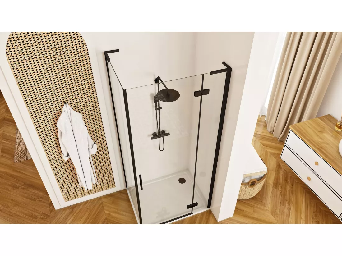 Cabine De Douche Rea Hugo 80X90 Black