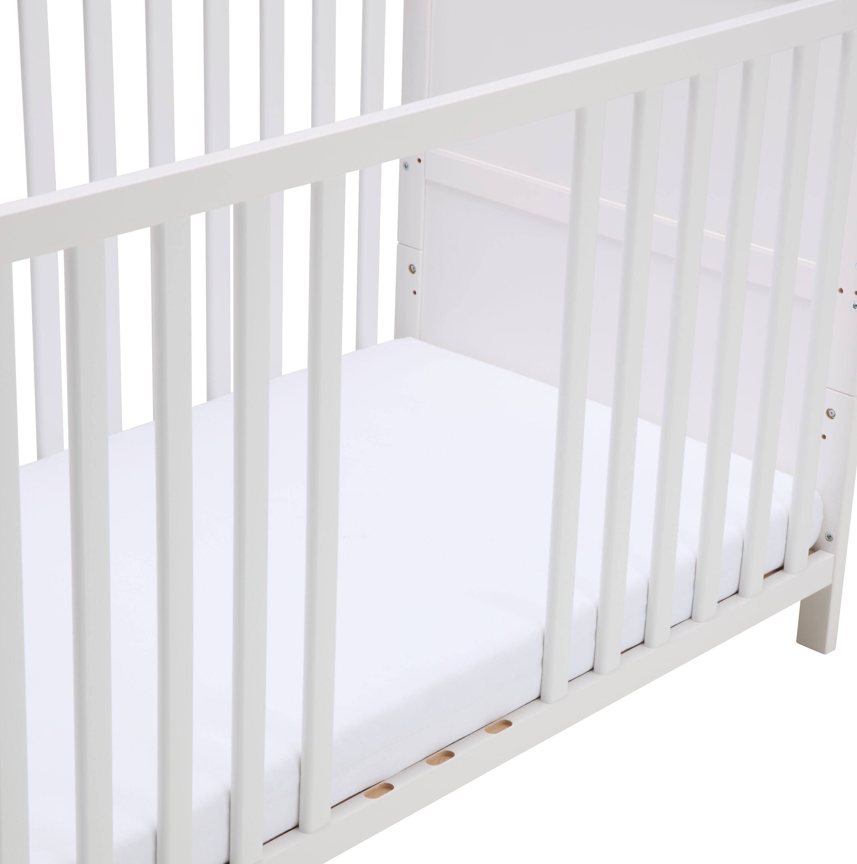 Flexa LUNA Babybett - Weiss / B: 74.6 cm x T: 144.4 cm x H: 83.6 cm
