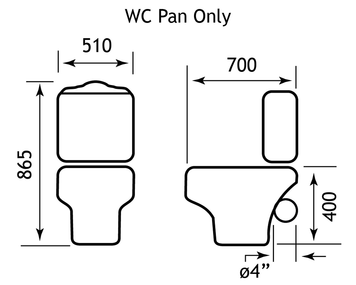 Eastbrook Tamarind toiletpot wit glans