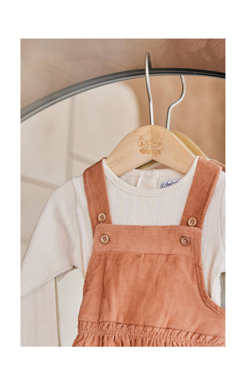 Dirkje Shirt + jurk bruin/ecru