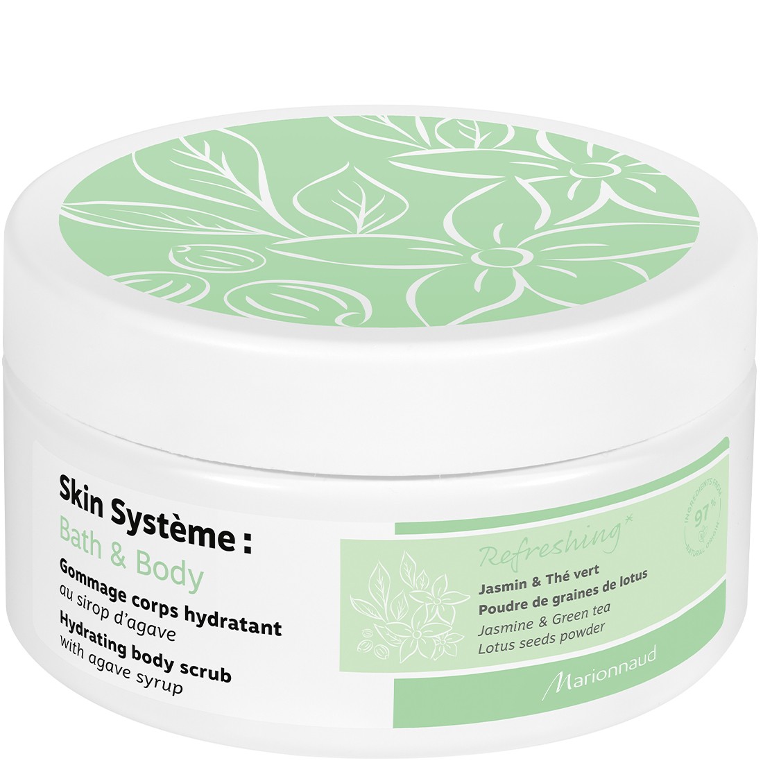 Gommage rafraîchissant - Jasmin & thé vert - Corps - 220 ml