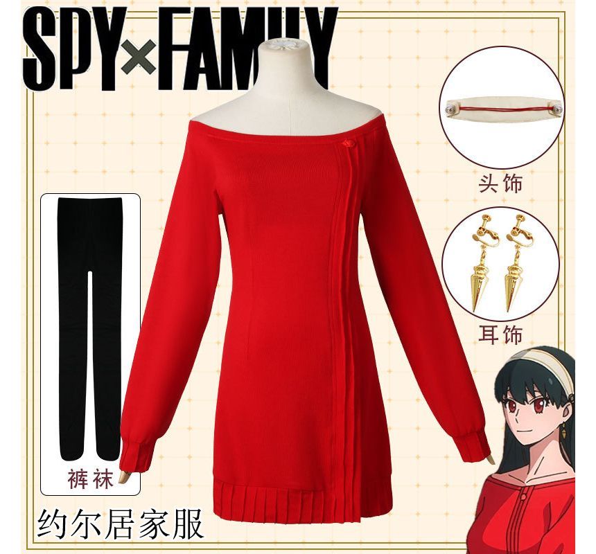 Drexxiax - Spy × Familie Yor Forger Cosplay Kostuumset