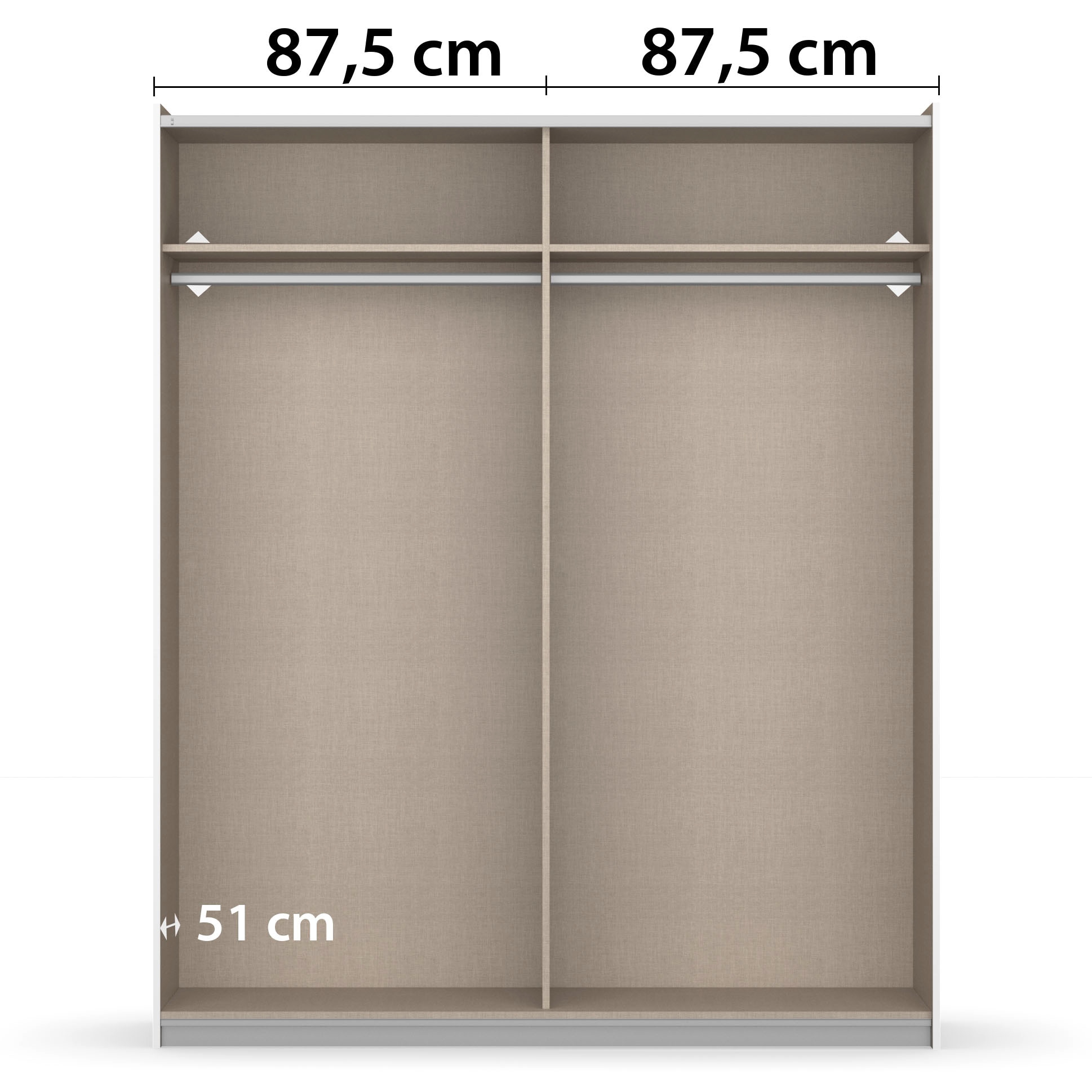 rauch Schwebetürenschrank »Kleiderschrank Drehtürenschrank Schrank Garderobe KRONACH TOPSELLER« in 3 Ausstattungen BASIC/CLASSIC/PREMIUM, Breiten 131/175/218/261 cm,  mit Spiegel und viel Stauraum, Metallgriffleisten, MADE IN GERMANY