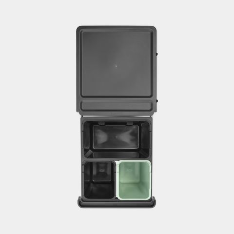 Sort&Go Inbouwemmer, 10 10 20 liter - Dark Grey
