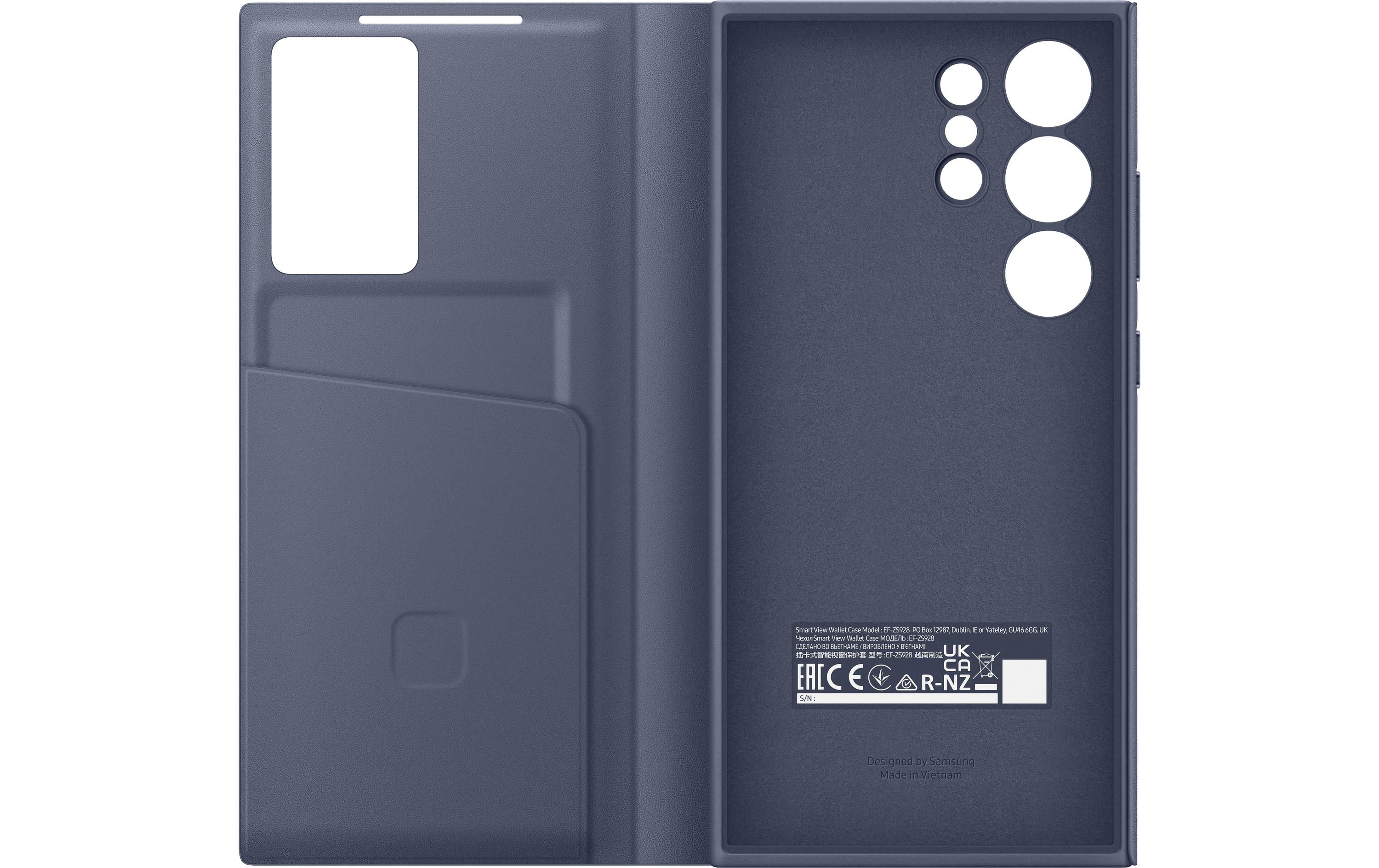 Book Cover Smart View Galaxy S24 Ultra ViolettSchutzhülle mit Touch-Interface für das Samsung Galaxy S24 Ultra