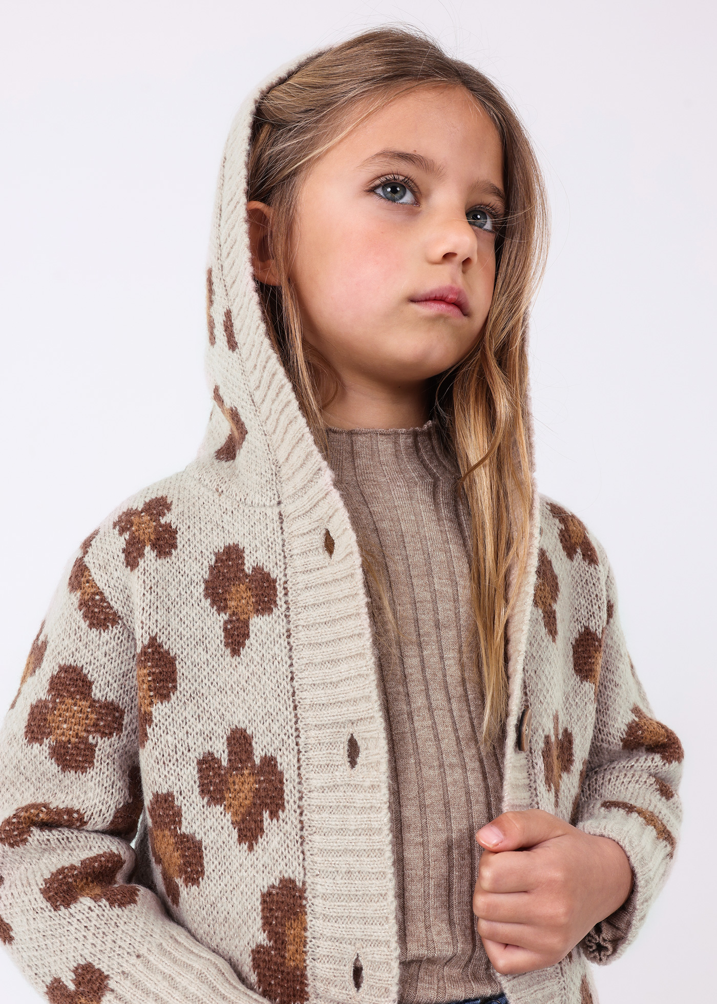 Cardigã jacquard para menina