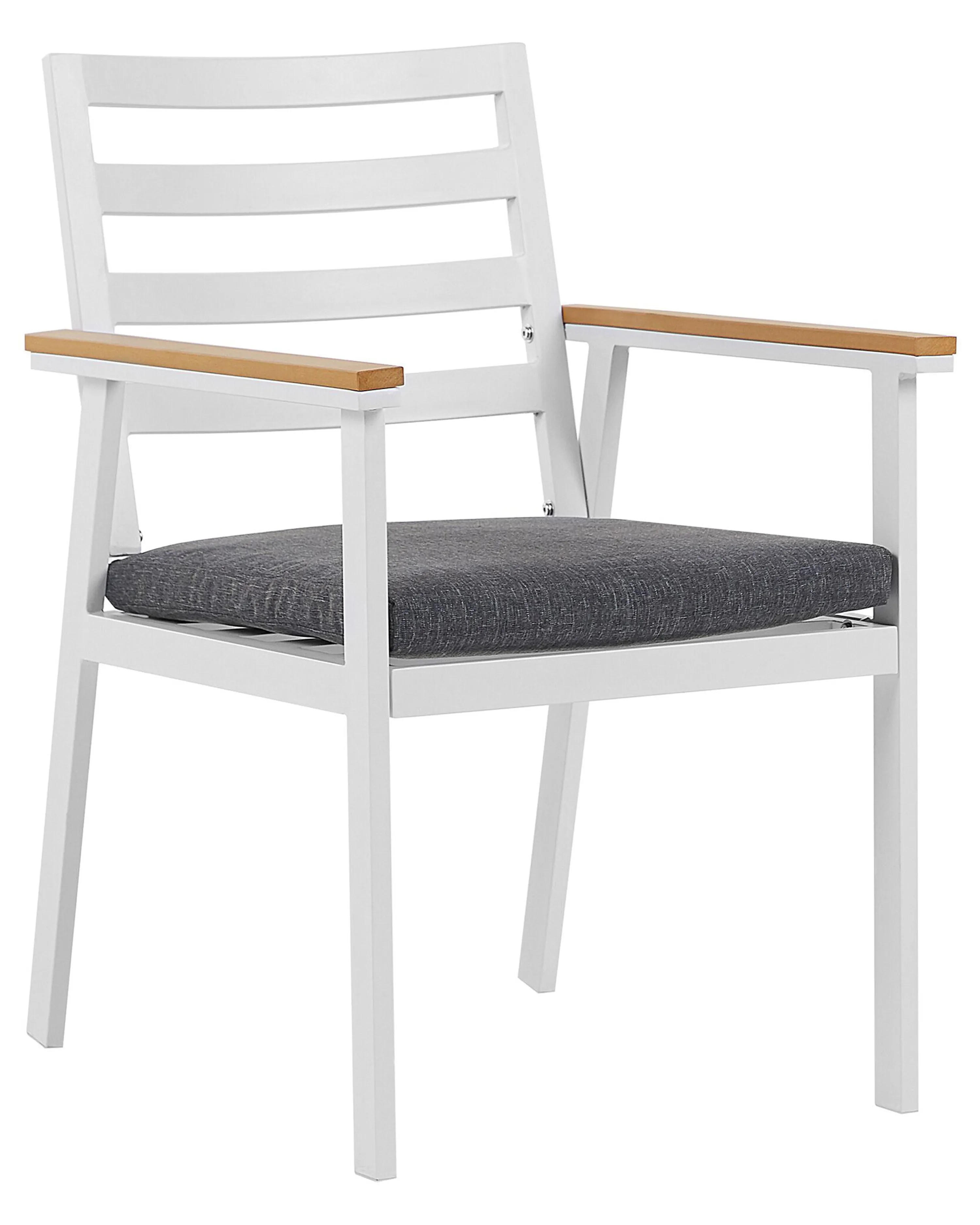 Set van 4 stoelen met zitkussen CAVOLI Metaal Grijs