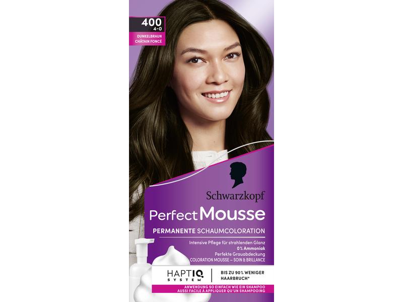 Schwarzkopf Perfect Mousse Haarcoloration Perfect Mousse 40 Permanente Haarfarbe mit perfekter Grauabdeckung
