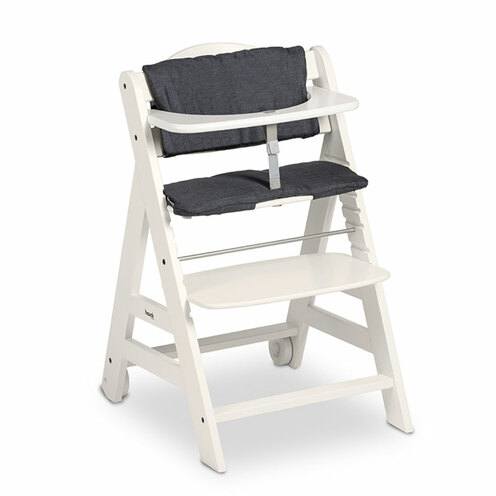 Chaise haute Beta+ avec accessoires - Blanc - HAUCK