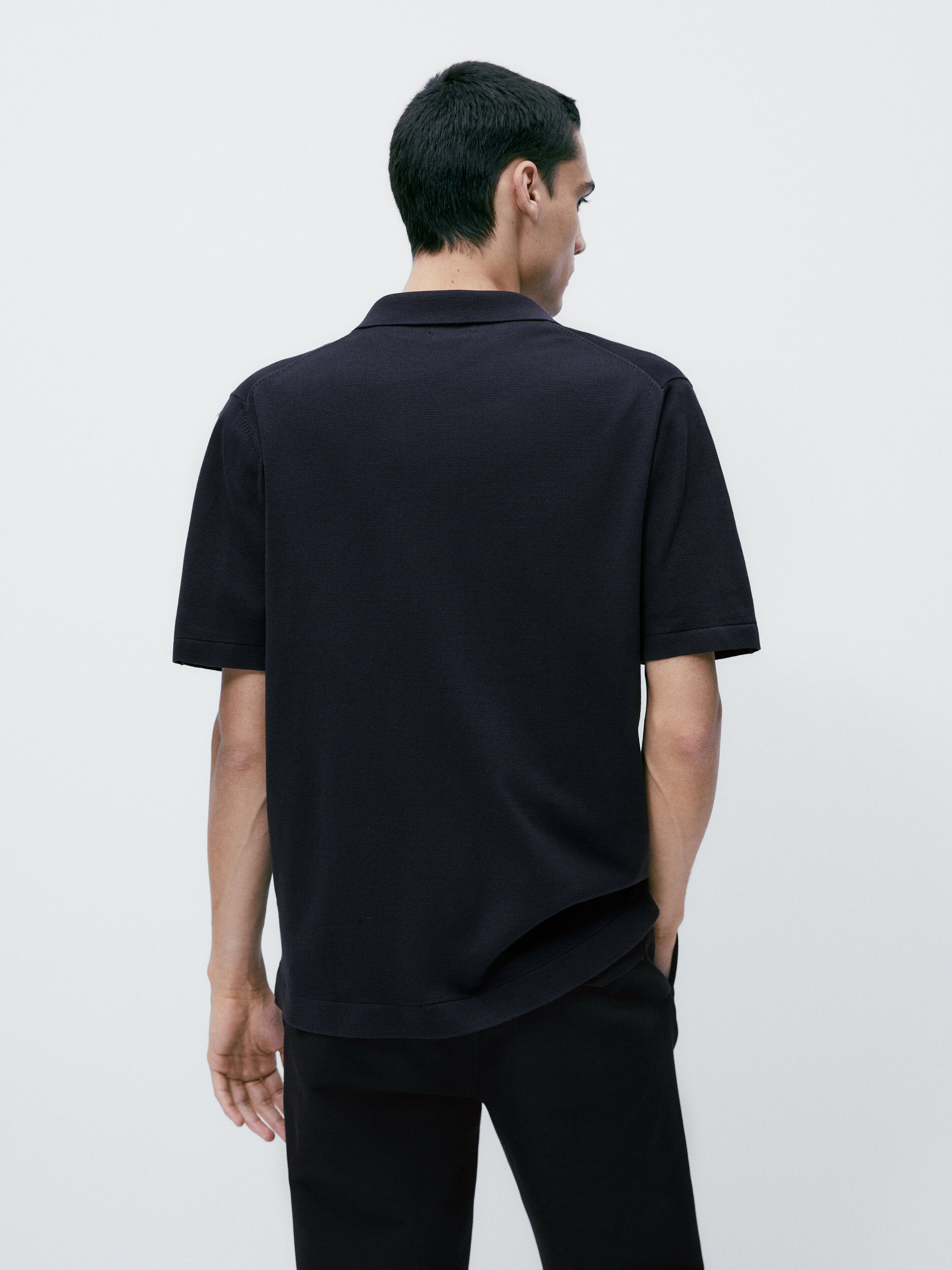 Camisa manga curta milano stitch - AZUL MARINO