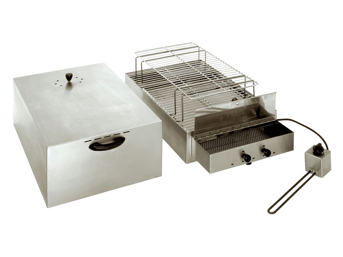 Fumoir inox 2 étages - (fumage à froid)